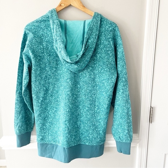 Athleta Sundown Alliance Hoodie Sweatshirt Aqua Blue Teal Pullover Size XS - Picture 4 of 8